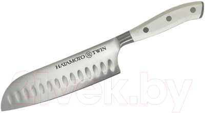 Нож Hatamoto Японский Шеф Сантоку / TW-003B - фото