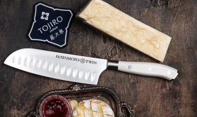 Нож Hatamoto Японский Шеф Сантоку / TW-003B