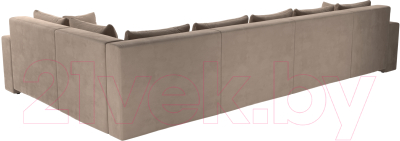 Диван П-образный Лига Диванов Майами П 93 правый (велюр бежевый)