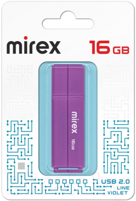 Usb flash накопитель Mirex Line Violet 16GB (13600-FMULVT16)