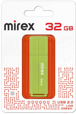 Usb flash накопитель Mirex Line Green 32GB (13600-FMULGN32)