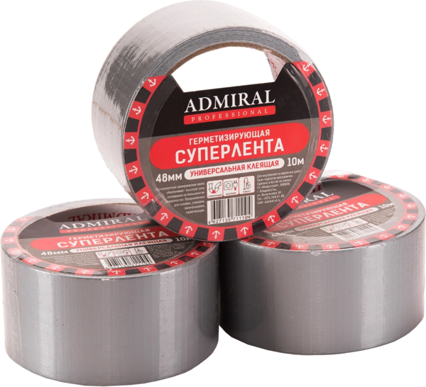 Скотч армированный Admiral Суперлента 48ммx10мx160мкм Герметизирующий универсальный