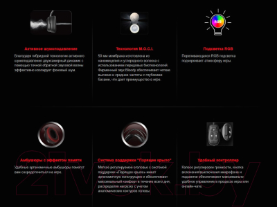 Наушники-гарнитура A4Tech Bloody MC750