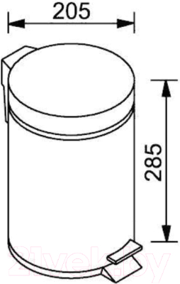 Мусорное ведро Aquanet 8072SS