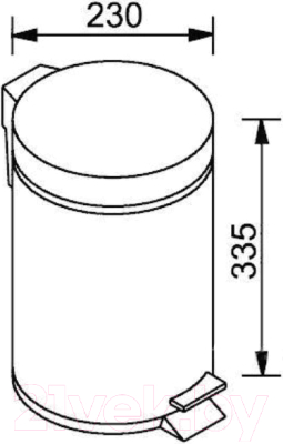 Мусорное ведро Aquanet 8074SS