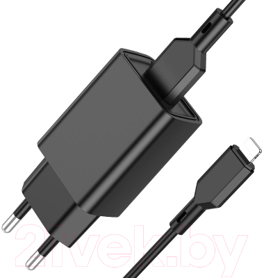 Зарядное устройство сетевое Borofone BA68A Glacier + кабель AM-8pin Lightning