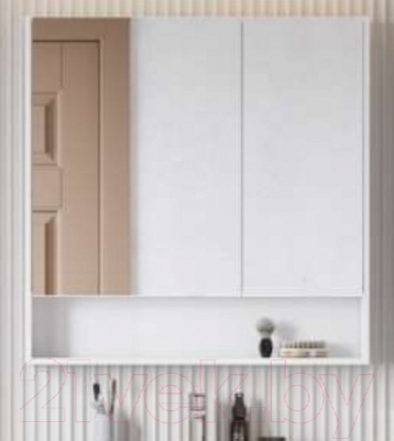 Шкаф с зеркалом для ванной Акватон Сканди 90 (1A252302SD010)