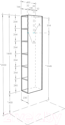 Шкаф-пенал для ванной Акватон Сканди (1A253403SD010)