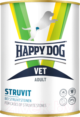 Влажный корм для собак Happy Dog Vet Struvit Adult для растворения струвитных уролитов / 61066 - фото