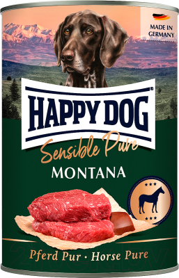 Влажный корм для собак Happy Dog Sensible Pure Montana Конина / 61074 - фото