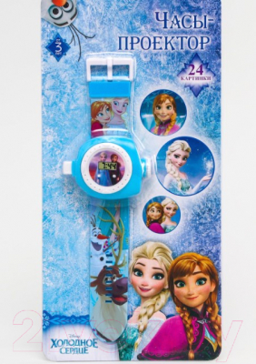 Часы наручные детские Disney С проектором. Холодное сердце / 4674125