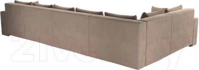 Диван П-образный Лига Диванов Майами П 93 левый (велюр бежевый)
