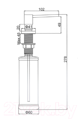 Дозатор встраиваемый в мойку Gerhans K50403A