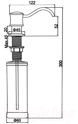 Дозатор встраиваемый в мойку Gerhans K50405G