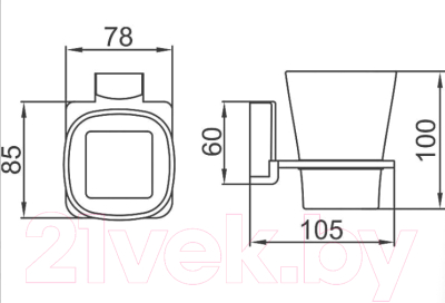 Стакан для зубной щетки и пасты Ledeme L30306