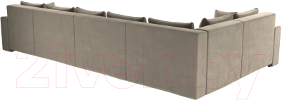 Диван П-образный Лига Диванов Майами П 93 левый (микровельвет бежевый)