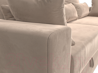 Диван Лига Диванов Майами 128 (велюр бежевый)