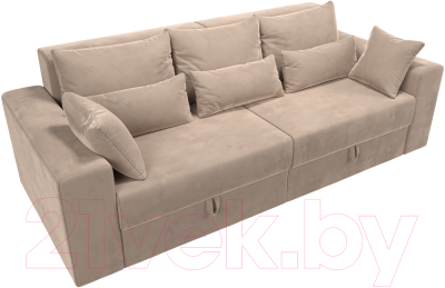 Диван Лига Диванов Майами 128 (велюр бежевый)