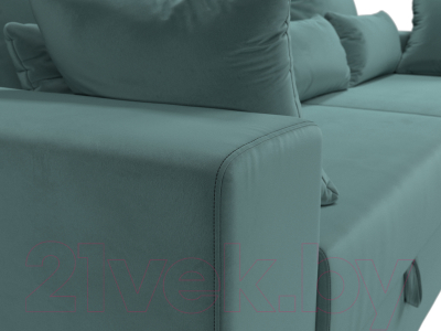 Диван Лига Диванов Майами 128 (велюр бирюзовый)