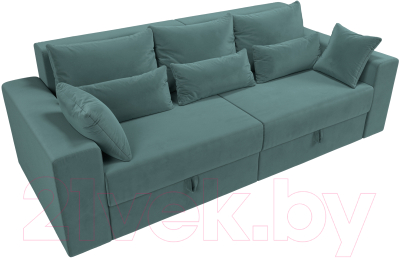 Диван Лига Диванов Майами 128 (велюр бирюзовый)