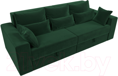 Диван Лига Диванов Майами 128 (велюр зеленый)