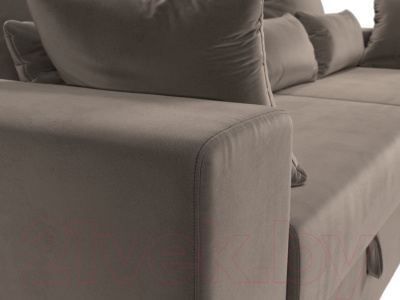 Диван Лига Диванов Майами 128 (велюр коричневый)