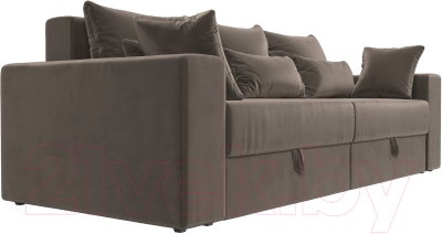 Диван Лига Диванов Майами 128 (велюр коричневый)
