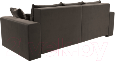Диван Лига Диванов Майами 128 (велюр коричневый)