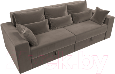 Диван Лига Диванов Майами 128 (велюр коричневый)