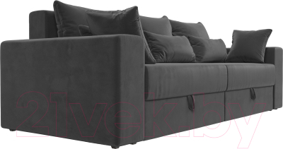 Диван Лига Диванов Майами 128 (велюр серый)