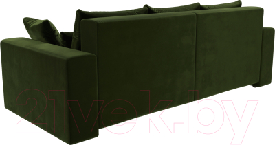 Диван Лига Диванов Майами 128 (микровельвет зеленый)
