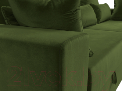 Диван Лига Диванов Майами 128 (микровельвет зеленый)