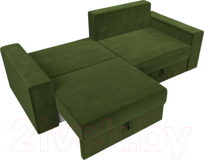 Диван Лига Диванов Майами 128 (микровельвет зеленый)