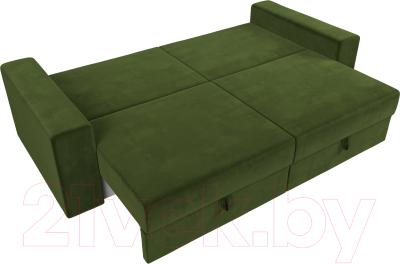 Диван Лига Диванов Майами 128 (микровельвет зеленый)
