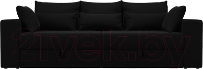 Диван Лига Диванов Майами 128 (микровельвет черный)