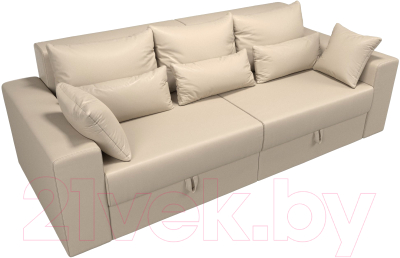 Диван Лига Диванов Майами 128 (экокожа бежевый)