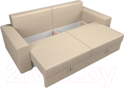 Диван Лига Диванов Майами 128 (экокожа бежевый)