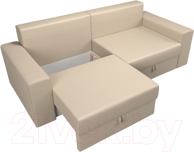 Диван Лига Диванов Майами 128 (экокожа бежевый)