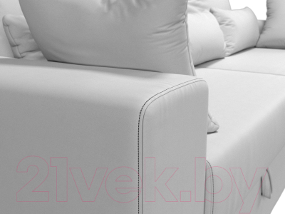 Диван Лига Диванов Майами 128 (экокожа белый)