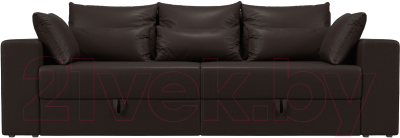Диван Лига Диванов Майами 128 (экокожа коричневый)
