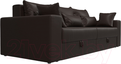 Диван Лига Диванов Майами 128 (экокожа коричневый)