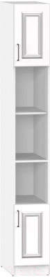Стеллаж Интермебель Марсель 420 / МР-14-B2 (белый софт) - фото