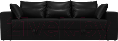 Диван Лига Диванов Майами 128 (экокожа черный)