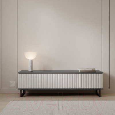 Тумба Shtabe Royal 5031 эко (белый/металл бруклин/черный)