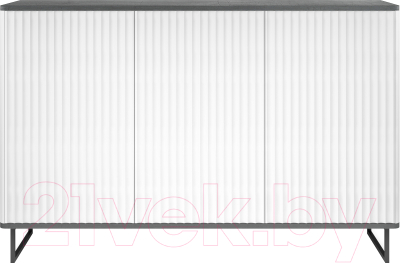 Тумба Shtabe Royal 5051 эко (белый/металл бруклин/черный)