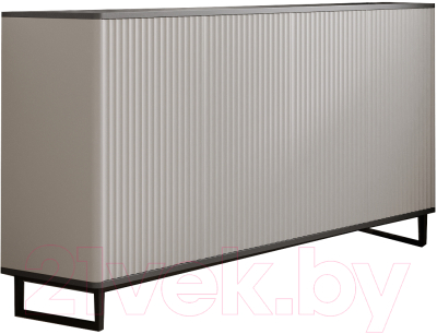 Тумба Shtabe Royal 5057 эко (белый/металл бруклин/черный) - фото