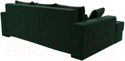 Диван угловой Лига Диванов Майами 15 левый (велюр зеленый)