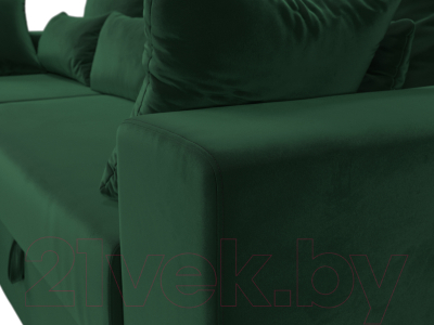 Диван угловой Лига Диванов Майами 15 левый (велюр зеленый)
