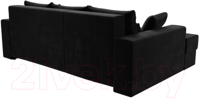 Диван угловой Лига Диванов Майами 15 левый (велюр черный)