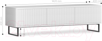Тумба Shtabe Royal 5031 эко (белый/белый/черный)